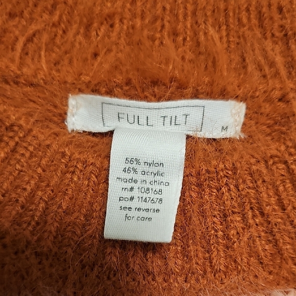 NWT Cozy Full Tilt Striped Sweater - Orange and Gray - Picture 2 of 9